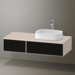 Duravit Zencha jobbos alsószekrény 130, fiókrendező nélkül, strukturált fekete/matt taupe ZE4817063830000 (ZE4817063830000)
