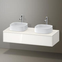 Duravit Zencha fiókos alsószekrény 130, fiókrendező nélkül, fehér üveg/matt fehér ZE4813B64840000 (ZE4813B64840000)