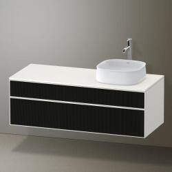 Duravit Zencha jobbos alsószekrény 130, fiókrendező nélkül, strukturált fekete/matt fehér ZE4822R63840000 (ZE4822R63840000)