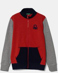 Benetton gyerek melegítőfelső pamutból piros, sima, 3J68C501B - piros 122 - answear - 8 490 Ft