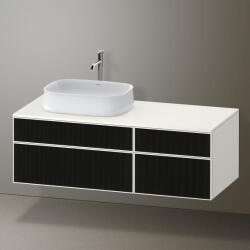 Duravit Zencha balos alsószekrény 130, fiókrendező nélkül, strukturált fekete/matt fehér ZE4826063840000 (ZE4826063840000)