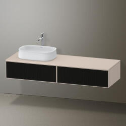 Duravit Zencha balos alsószekrény 160, fiókrendező nélkül, textúrált fekete/matt taupe ZE4814L63830000 (ZE4814L63830000)
