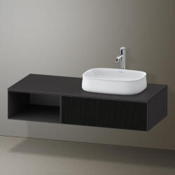 Duravit Zencha jobbos alsószekrény 130, fiókrendező nélkül, strukturált fekete/matt grafit ZE4819063800000 (ZE4819063800000)