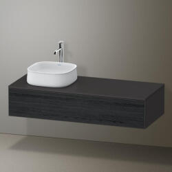 Duravit Zencha balos alsószekrény 130, fiókrendező nélkül, fekete tölgy/matt grafit ZE4812L16800000 (ZE4812L16800000)