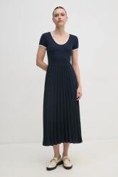 Tommy Hilfiger ruha sötétkék, midi, harang alakú, WW0WW44618 - sötétkék L
