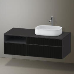 Duravit Zencha jobbos alsószekrény 130, fiókrendező nélkül, strukturált fekete/matt grafit ZE4829063800000 (ZE4829063800000)