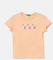 Benetton gyerek pamut póló narancssárga, 3I1XC10MZ - narancssárga 160