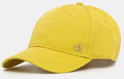 Calvin Klein pamut baseball sapka sárga, nyomott mintás, K60K613102 - sárga Univerzális méret