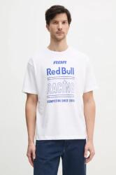 Red Bull Racing x Pepe Jeans pamut póló RACING HISTORY TEE fehér, férfi, nyomott mintás, RM500020 - fehér S