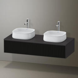 Duravit Zencha fiókos alsószekrény 130, fiókrendező nélkül, strukturált fekete/matt grafit ZE4813B63800000 (ZE4813B63800000)
