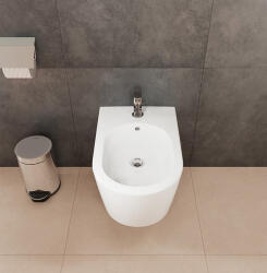 Hansgrohe EluPura Original S fali kerámia bidé csaplyukkal és túlfolyóval, SmartClean, fehér 61171450 (61171450)
