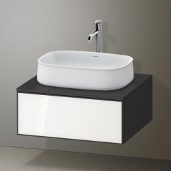 Duravit Zencha alsószekrény 65x55, fiókrendező nélkül, fehér üveg/matt grafit ZE4810064800000 (ZE4810064800000)