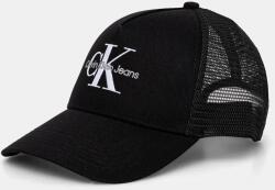Calvin Klein Jeans baseball sapka fekete, nyomott mintás, LV04G5065G - fekete Univerzális méret