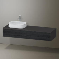 Duravit Zencha balos alsószekrény 160, fiókrendező nélkül, fekete tölgy/matt grafit ZE4814L16800000 (ZE4814L16800000)