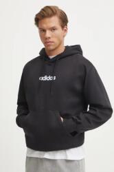 Adidas felső Essentials Linear fekete, férfi, nyomott mintás, kapucnis, JN1759 - fekete L