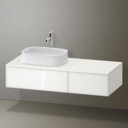 Duravit Zencha balos alsószekrény 130, fiókrendező nélkül, fehér üveg/matt fehér ZE4816064840000 (ZE4816064840000)