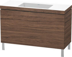 Duravit L-Cube c-bonded alsószekrény Vero Air kerámia mosdóval 120x48 cm, sötét dió LC6939N2121 (LC6939N2121)