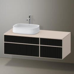 Duravit Zencha balos alsószekrény 130, fiókrendező nélkül, strukturált fekete/matt taupe ZE4826063830000 (ZE4826063830000)