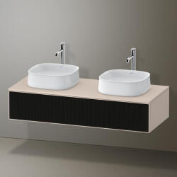 Duravit Zencha fiókos alsószekrény 130, fiókrendező nélkül, strukturált fekete/matt taupe ZE4813B63830000 (ZE4813B63830000)