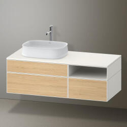 Duravit Zencha balos alsószekrény 130, fiókrendező nélkül, natúr tölgy/matt fehér ZE4828030840000 (ZE4828030840000)