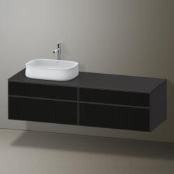 Duravit Zencha balos alsószekrény 160, fiókrendező nélkül, strukturált fekete/matt grafit ZE4824L63800000 (ZE4824L63800000)