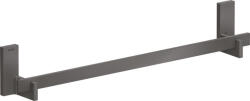 Hansgrohe Universal négyszögletes törölközőtartó 600 mm, szálcsiszolt fekete/króm 42661340 (42661340)