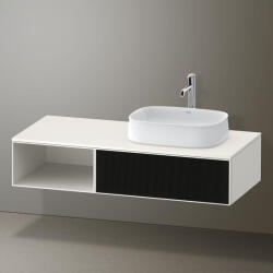 Duravit Zencha jobbos alsószekrény 130, fiókrendező nélkül, strukturált fekete/matt fehér ZE4819063840000 (ZE4819063840000)