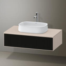 Duravit Zencha fiókos alsószekrény 100, fiókrendező nélkül, textúrált fekete/matt taupe ZE4811063830000 (ZE4811063830000)