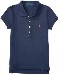 Ralph Lauren gyerek pamut póló sötétkék, galléros, 312573242008 - sötétkék 124-128