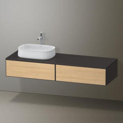Duravit Zencha balos alsószekrény 160, fiókrendező nélkül, natúr tölgy/matt grafit ZE4814L30800000 (ZE4814L30800000)