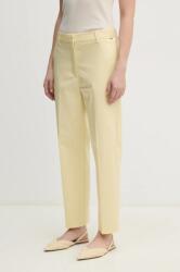 Tommy Hilfiger nadrág női, sárga, magas derekú egyenes, WW0WW40504 - sárga 38