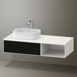 Duravit Zencha balos alsószekrény 130, fiókrendező nélkül, strukturált fekete/matt fehér ZE4818063840000 (ZE4818063840000)