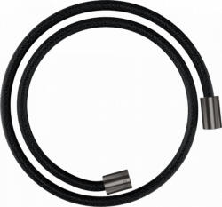 Axor ShowerSolutions textilszálas zuhanycső hengeres anyákkal 1, 25 m, szálcsiszolt fekete króm 28228340 (28228340)