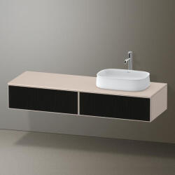 Duravit Zencha jobbos alsószekrény 160, fiókrendező nélkül, textúrált fekete/matt taupe ZE4814R63830000 (ZE4814R63830000)