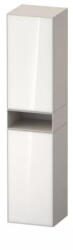 Duravit Zencha magas szekrény 176x40 cm, jobbos, fehér üveg/matt taupe ZE1353R64830000 (ZE1353R64830000)