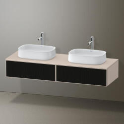 Duravit Zencha fiókos alsószekrény 160, fiókrendező nélkül, strukturált fekete/matt taupe ZE4815B63830000 (ZE4815B63830000)