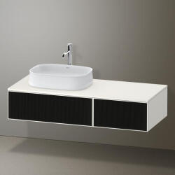 Duravit Zencha balos alsószekrény 130, fiókrendező nélkül, strukturált fekete/matt fehér ZE4816063840000 (ZE4816063840000)