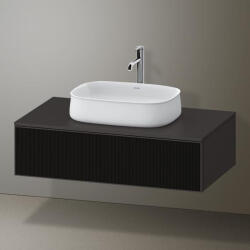 Duravit Zencha fiókos alsószekrény 100, fiókrendező nélkül, texturált fekete/matt grafit ZE4811063800000 (ZE4811063800000)