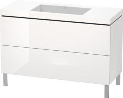 Duravit L-Cube c-bonded alsószekrény Vero Air kerámia mosdóval 120x48 cm, magasfényű fehér LC6939N2222 (LC6939N2222)