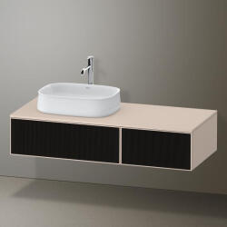 Duravit Zencha balos alsószekrény 130, fiókrendező nélkül, strukturált fekete/matt taupe ZE4816063830000 (ZE4816063830000)