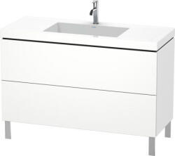 Duravit L-Cube c-bonded alsószekrény kerámia mosdóval 120x48 csapfurattal, matt fehér LC6939O1818 (LC6939O1818)
