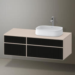 Duravit Zencha jobbos alsószekrény 130, fiókrendező nélkül, strukturált fekete/matt taupe ZE4827063830000 (ZE4827063830000)