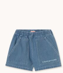 Tinycottons gyerek pamut rövidnadrág GRAPHIC DENIM SHORT sima, SS25-242 - kék 116