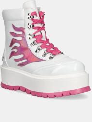 Koi Footwear bokacsizma Kawaii Helios Hologram Flame Boots fehér, női, platformos, Kawaii Helios Pink - fehér Női 37