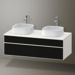 Duravit Zencha alsószekrény 130, fiókrendező nélkül, strukturált fekete/matt fehér ZE4823B63840000 (ZE4823B63840000)