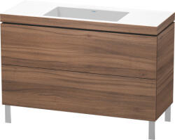 Duravit L-Cube c-bonded alsószekrény Vero Air kerámia mosdóval 120x48 cm, természetes dió LC6939N7979 (LC6939N7979)