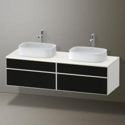Duravit Zencha fiókos alsószekrény 160, fiókrendező nélkül, strukturált fekete/matt fehér ZE4825B63840000 (ZE4825B63840000)