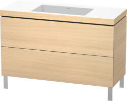 Duravit L-Cube c-bonded alsószekrény Vero Air kerámia mosdóval 120x48 cm, világos tölgy LC6939N7171 (LC6939N7171)