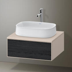 Duravit Zencha alsószekrény 65x55 cm 1 fiókkal, fiókrendező nélkül, fekete tölgy/matt taupe ZE4810016830000 (ZE4810016830000)