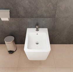 Hansgrohe EluPura Original Q fali kerámia bidé csaplyukkal és túlfolyóval, fehér 60284450 (60284450)